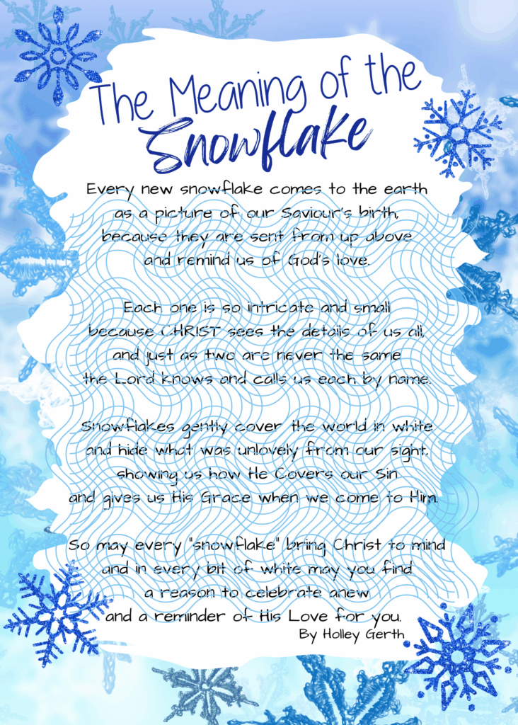 The Meaning of the Snowflake: A Unique Christian Gift